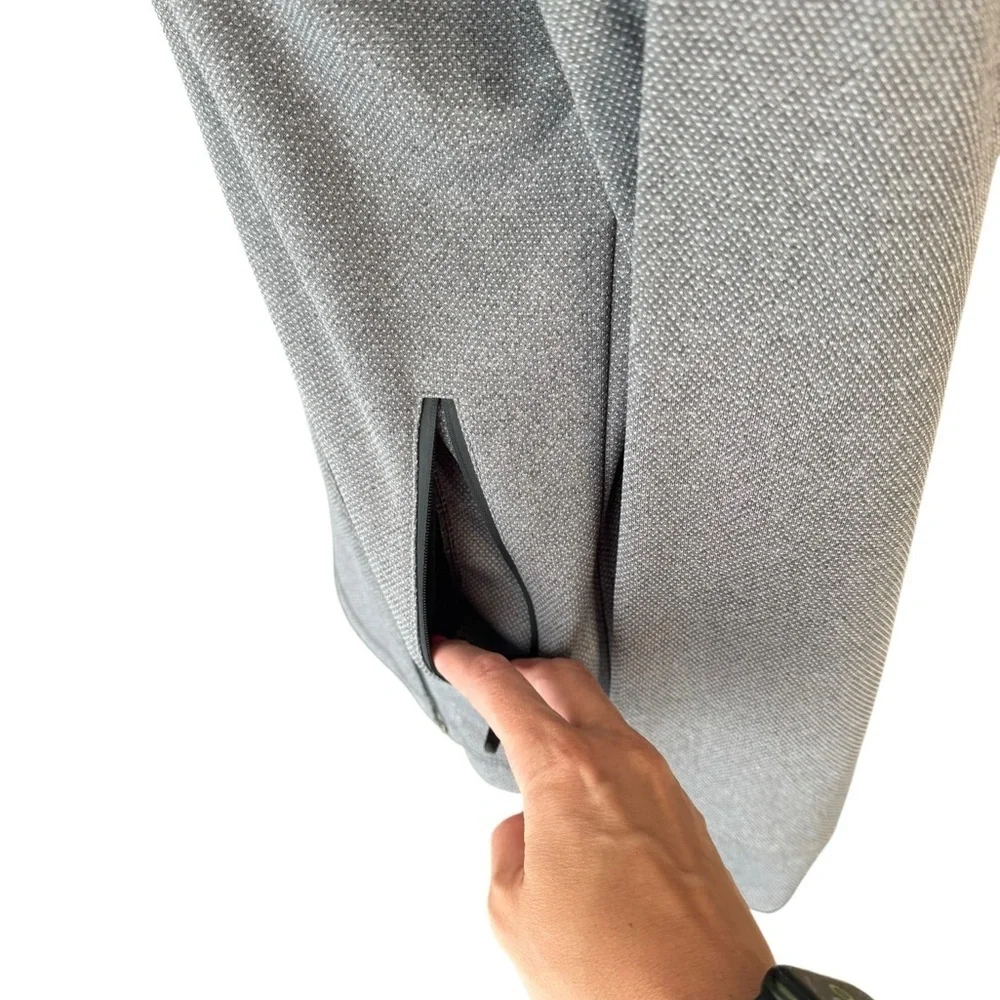 Holloway Ladies Small Gray Asymmetrical Zip Hooded Jacket Thumbholes Pockets k2